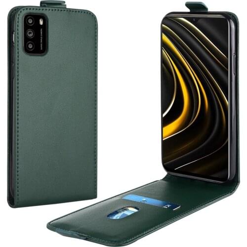 Flip Up and Down Leather Case for Xiaomi Poco M3 Case M2010J19CG M2010J19CI 6.53''Vertical Cover for Poco M3 M 3 Case Phone Bag