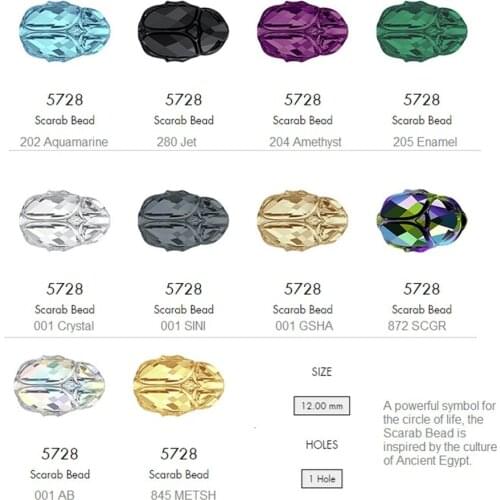 100% Original crystals from Austria 5728 Scarab Bead 12mm from Austria loose rhinestones for DIY hiphop jewelry making Bijoux