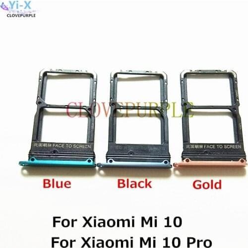 30pcs/Lot New SIM Card Tray Slot Holder Adapter for Xiaomi Mi 10 / Mi 10 Pro Replacement Parts