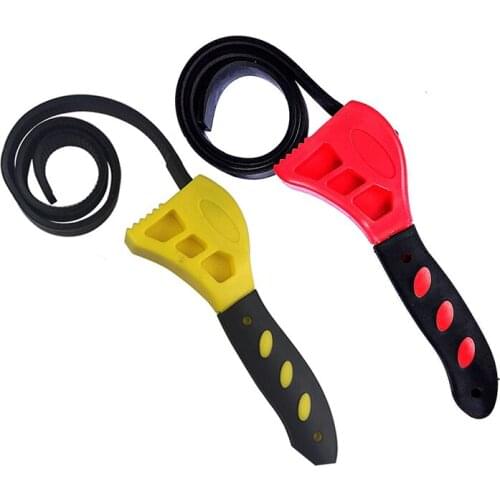 50cm Pipeline Wrench RubberStrap Wrench Belt Wrench Adjustable Bottle Opener Auto Oil Filter Car Repair Spanner Hand Tools