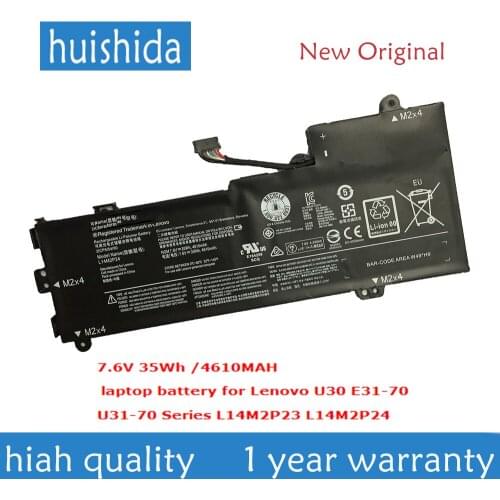7,6V 35wh L14M2P23 New original Laptop battery for Lenovo U30 E31-70 U31-70 L14M2P24 4610mAh series