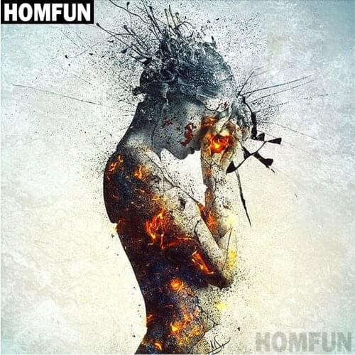 HOMFUN 5D DIY Diamond Painting "Ocean sailing" Full Drill Resin Diamond Embroidery Cross Stitch Home Decor A02577