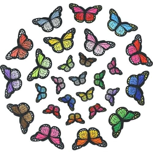 Butterfly Iron On Embroidered Patches bordados parches For Clothing Jeans Jacket Patchwork Appliques Badge
