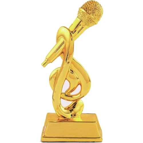 Free ship The Good Voice Cup Trophy Long Customizable Music Award Microphone Shape Singing Craft Souvenirs Home Decoration