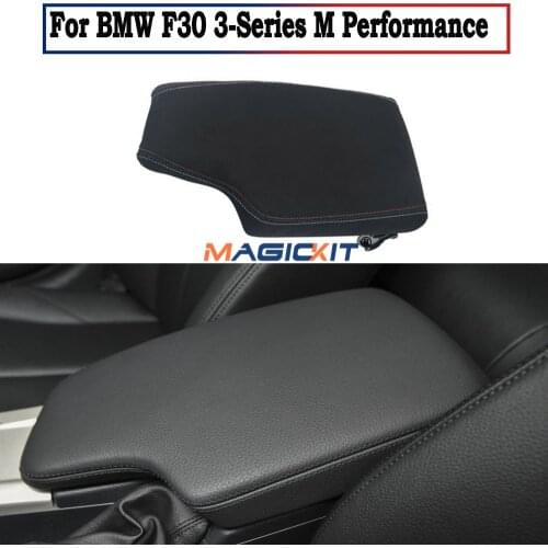MagicKit For BMW F30 3-Series M Performance Alcantara Console Armrest Box Cover M4 Style