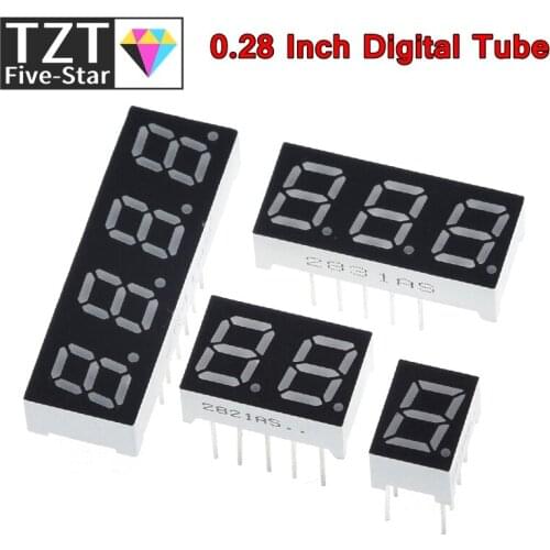 0.28 Inch Digital Tube LED Display 1Bit 2Bit 3Bit 4Bit Display Common Anode / Cathode 0.28" 7 Segment Led Display Board