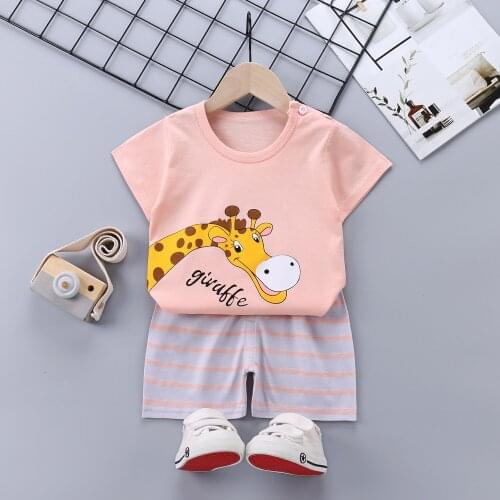 Baby Pajamas Set Summer Homewear Kids Sleepwear Soft Cute Pijamas Boys Pyjamas For Girls Party Gift Toddler Night Suits 1-6Years