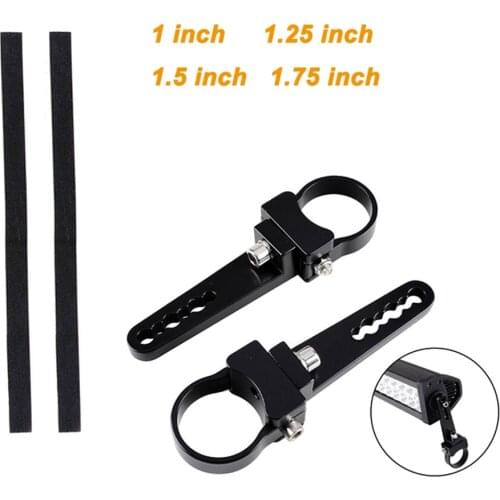 ECAHAYAKU 1/1.25/1.75 inch Motorcycle Chrome Driving Passing Fog Light Headlight Bracket Relocation Fork Mounts For Harley Honda