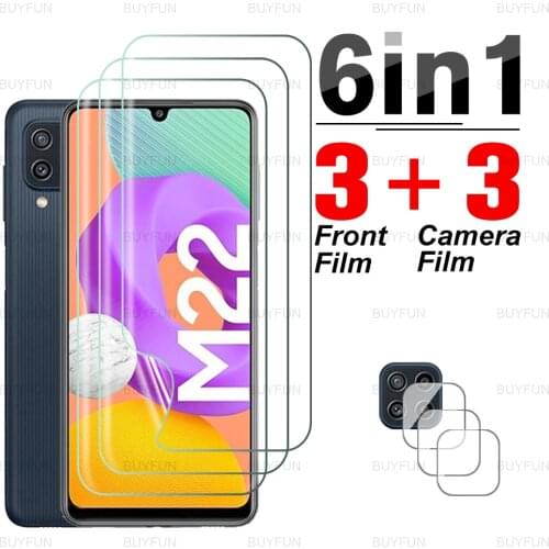 Hydrogel Film For Samsung Galaxy M22 6.4inch Full Cover Front Soft Film on for samsung galax m 32 32m camera screen protector