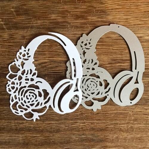 MEET HUANG Headphone Metal Cutting Dies Stencils for DIY Scrapbooking Album Paper Card Decorative Craft Embossing Die Cuts