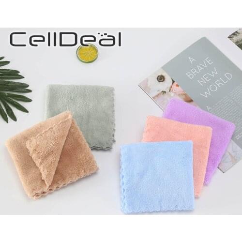 Microfiber Kitchen Cleaning Rag Thicker Absorbent Scouring Pad Rag Home Towels Tableware Non-stick Oil Cleaning Wiping Towel