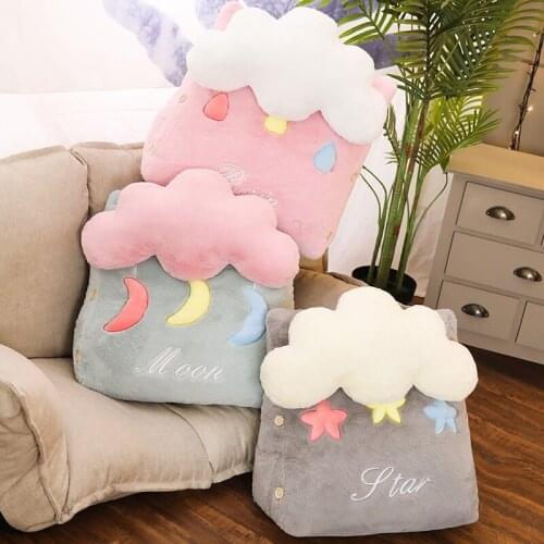 Lovely Sky Series Pillow Moon Star Clouds Crown Plush Toys Soft Cushion Sofa Backre Bed Decoration Kawaii Birthday Gift For Girl