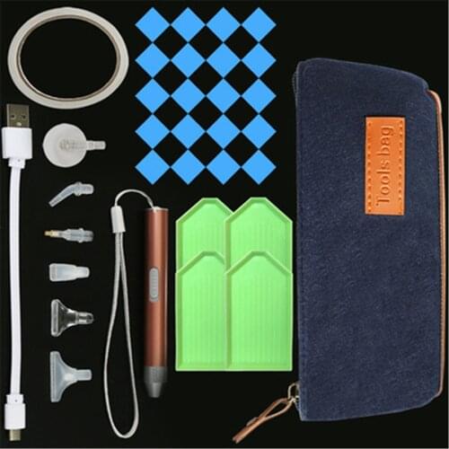 Huacan DIY Diamond Painting Tool Set Mosaic Lighting Point Drill Pen Tray Diamond Embroidery Accessories