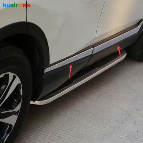 For Honda CRV CR-V 2017 2018 2019 ABS Chrome Side Door Body Trim Streamer Panel Molding Strip Car Styling Accessories 6pcs