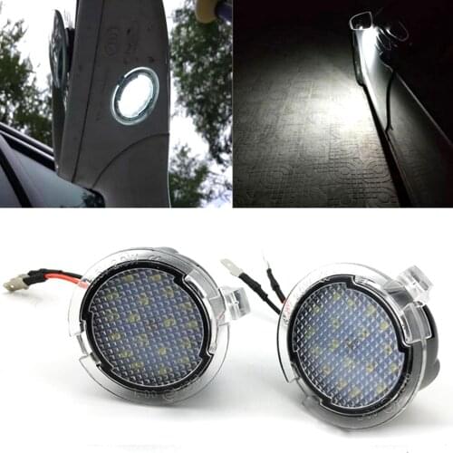 Niscarda 2Pcs Under Mirror Puddle Light For ford Edge Fusion Flex Explorer Mondeo Taurus F-150 Expedition Super bright Auto Lamp