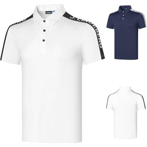 New Golf Apparel Mens t-Shirt Polo Shirt Sports Outdoor Leisure Breathable Top Quick-Drying Anti-Wrinkle Polyester Short Sleeve