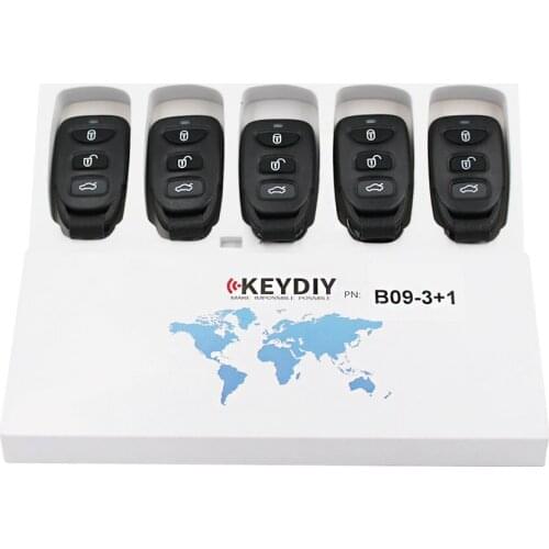 5pcs KEYDIY KD900 B Series Remote Control KD B09-3+1 Key for KD900+ Key Programmer URG200 Machine