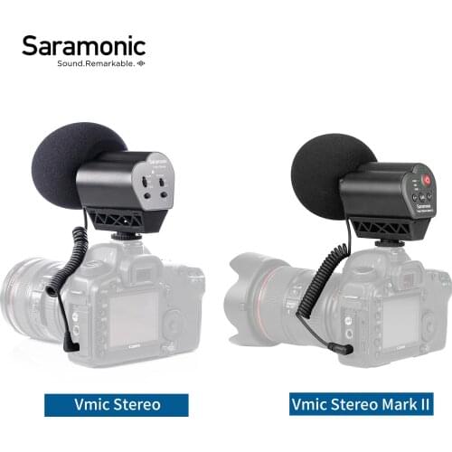 Saramonic Vmic Stereo On-camera Cardioid Condenser Video Microphone for DSLR cameras camcorders for recording