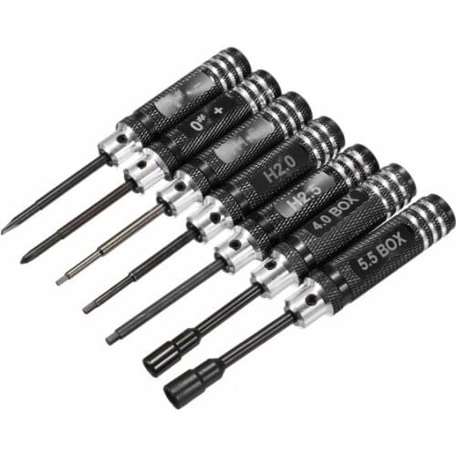 7PCS DIY Hexagonal Hex Screw Driver Tool Screwdriver 1.5mm-5.5mm For RC Camera Drone FPV Quadcopter Helicopter 175mm