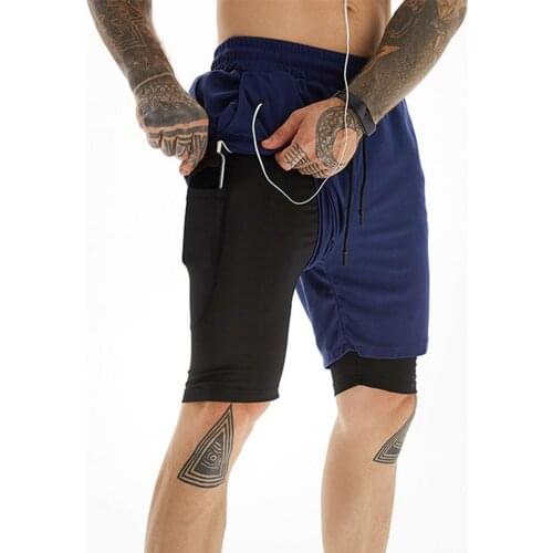 2021 Summer Mens Shorts Quick Dry Breathable Solid Color Slims Fit Joggers Polyester Gym Sports Training Pants for Fitness