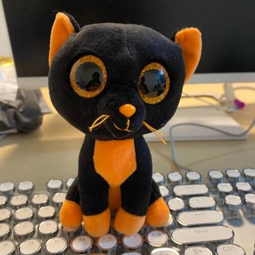 Ty Beanie Boos Black Orange Cat Plush Animal Toys Stuffed