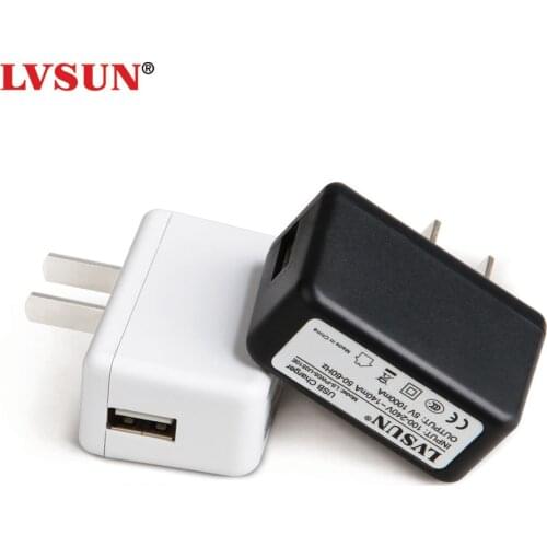 LVSUN 5V 1A Universal Travel USB Charger Adapter Optional EU US UK AU KR Plug for IPhone 5s 4s Samsung Galaxy Note 3 Note 4