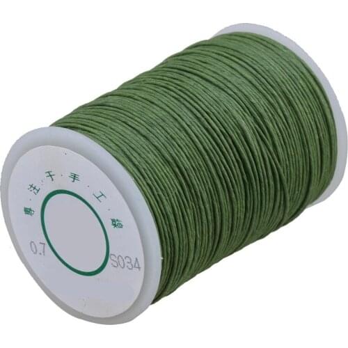 Grass Green 0.7mm Handwork Leather Sewing Craft Stitching Waxed Thread