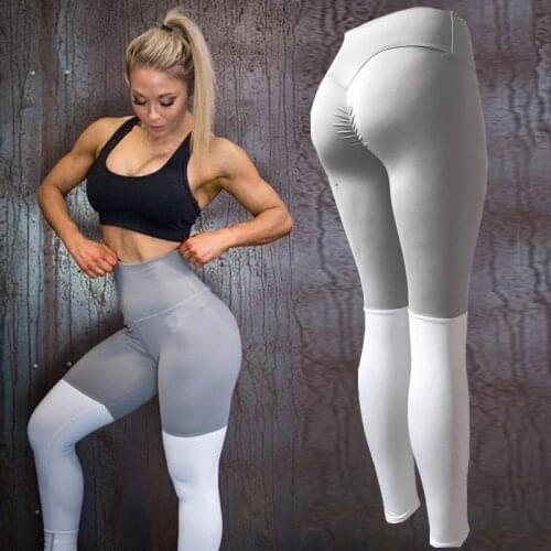 Womens fitness pants with color yoga, moisture absorption and sweat elimination, running tights and underpants gym Leggings