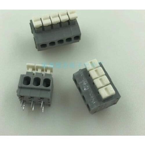 100pcs/lot 2P KF235 5.0 mm Pitch PCB Spring Terminal Block connector 250V/10A