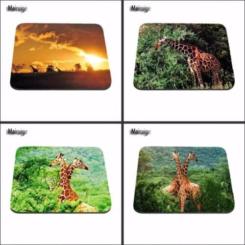 Giraffes Africa 2016 Fashion Mouse Pad for Size 18*22cm and 25*29cm Durable PC Anti-slip Mouse Mat for Optal/Trackball Mouse