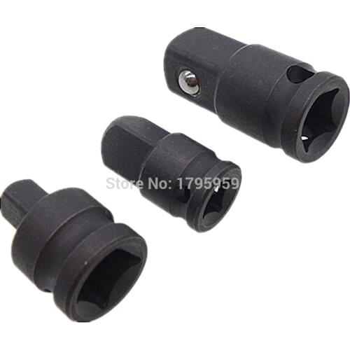 3pc 3/8" 1/2" 1/4" Square Drives Air Impact Tool Reducer Adapter Converter Adaptor Socket Wrench Set Air Ratchet Tool Kit