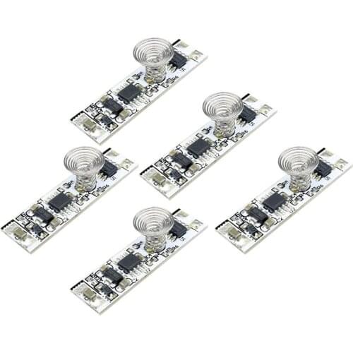 5 Pcs DC 12V Capacitive Touch Sensor Switch Coil Spring Switch LED Dimmer Control Switch 9-24V for Smart Home LED Light Strip
