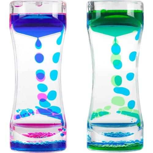 Acrylic Mix Color Liquid Timer Children Sensory Educational Time Out Tool Home Room Office Desk Decor Novelty Friends Gift