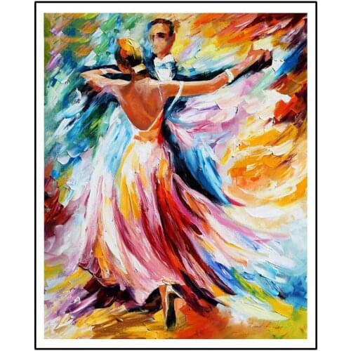 Needlework 5D DIY Diamond Painting Couple Dancing Full Round Rhinestone Mosaic Diamond Embroidery Cross Stitch Lover Decorative