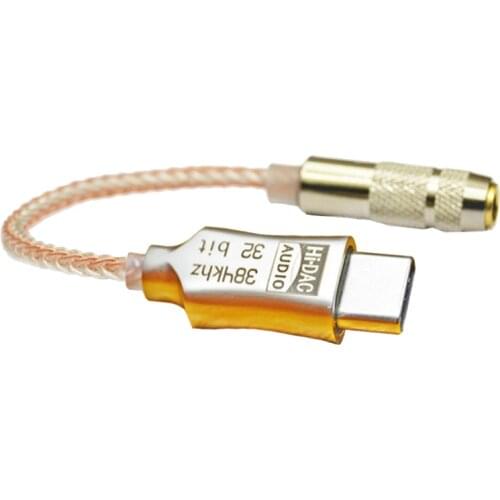 Type-C to 3.5 Jack ALC5686 Chip HiFi Digital Audio Decoding DAC Sound Card Earphone Audio Cable