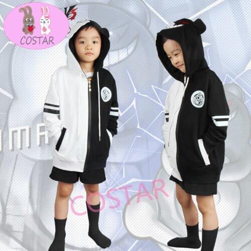 COSTAR Anime Game Danganronpa Monokuma Cosplay Hoodies for Children Pullover Hooded Sweatershirt Unisex