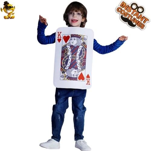 New Style Kids King of Hearts Costumes Carnival Cosplay Funny Play Card Costumes Halloween Cosplay Party Fancy Dress