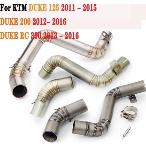 For KTM DUKE 125 2011 - 2014 DUKE 200 2012- 2016 DUKE RC 390 2013 - 2016 Slip-on Motorcycle Exhaust Escape Middle Link Pipe