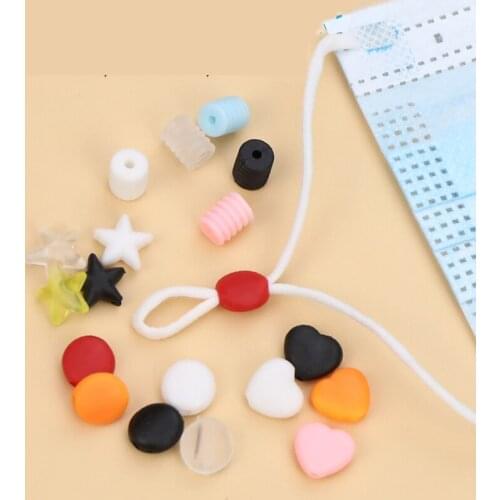 200/1000/5000 Rope Cord Lock Plastic Stopper Cord End Toggle Clip Buckle Drawstrings Elastic Cord Adjuster Mask Elastic Buckle