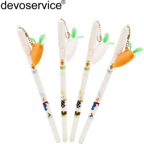 50 Pcs/Lot Fresh Cute Radish Pendant Gel Pen For Children Prizes Kawaii Stationery Gifts Pens School Office Supplies 2018 New