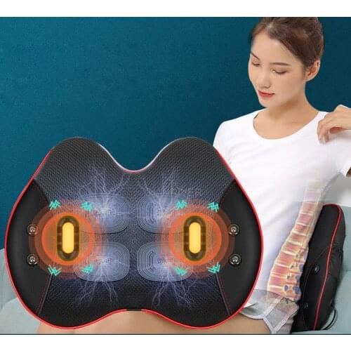 Lumbar spine massager waist pulse massager lumbar spine device multi-function back massager lumbar spine traction device