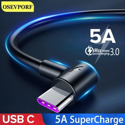 3m USB C Data Cable for Xiaomi Mi 8 9 9T Redmi K20 Note 7 5A Fast USB Type C Cable for Samsung S20 Huawei P40 Superfast Charging