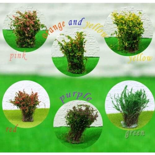 Colorful 4pcs Dollhouse Window Box Layout Scenery Landscape Model Ground Cover Flower NEW S0101 model building kit model trees