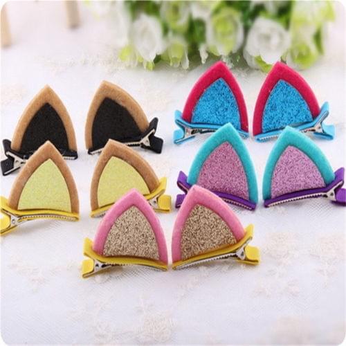 Fashion Kids Baby Grils Hairpins Children Cat Ear barrettes Hair Clips Barrette Hairpins Single hair clip