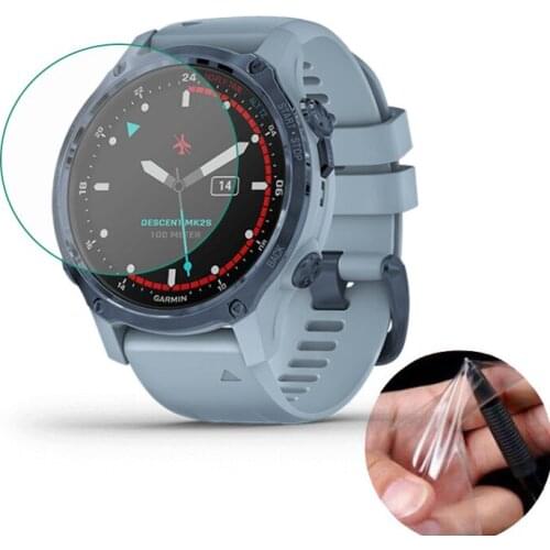 5pcs Soft TPU Clear Protective Film Smartwatch Guard For Garmin Descent Mk2S Sport Smart Watch Screen Protector Cover Protection