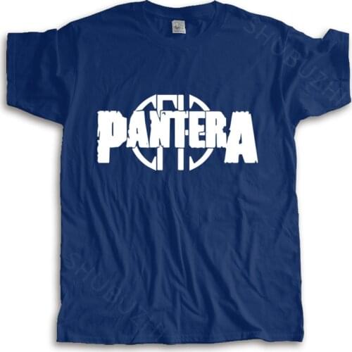 New t shirt black tops for men Pantera Logo T-Shirt American Heavy Metal Rock Band fashion tee-shirt male summer tops