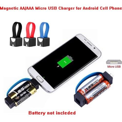 2021 new Portable Magnetic AA/AAA Battery Micro USB Emergency Charger for android Phone