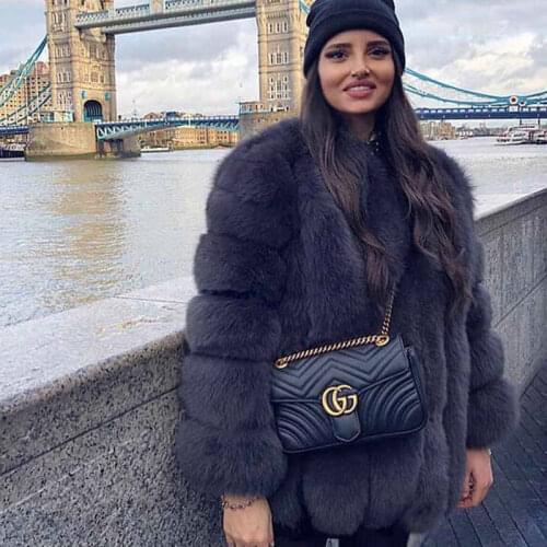 New Autumn Winter Fur Coat Women Clothes High Quality faux fox Fur overcoat Plus Size Thicken Warm Long Coats Female Y479