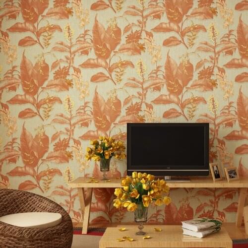 Beibehang European Retro Pastoral Large Flower 3D Stereo Non - Woven Wallpaper Bedroom Living Room Sofa TV Background Wallpaper