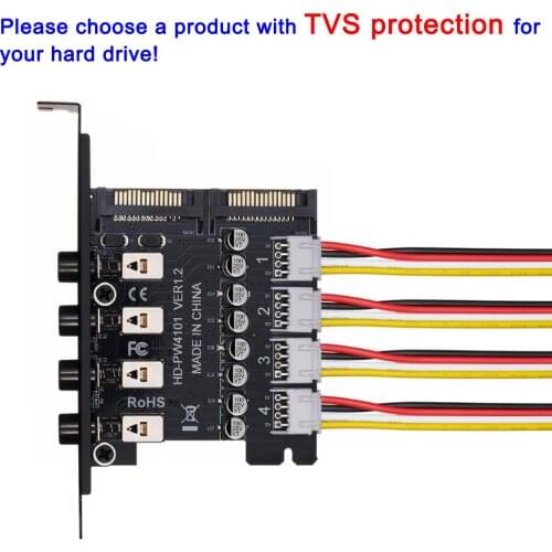 Hard Drive Power Switch for 2.5/3.5 inch SATA HDD/SSD. SATA Switch, HDD Power Switch Hard Drive Selector Control up 4 HDD